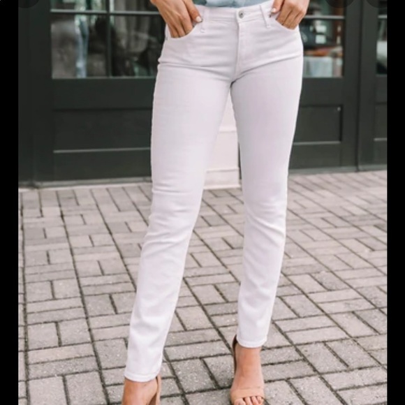 Adriano Goldschmied The prima cigarette leg cream coloured jeans sz 26R - Picture 2 of 13